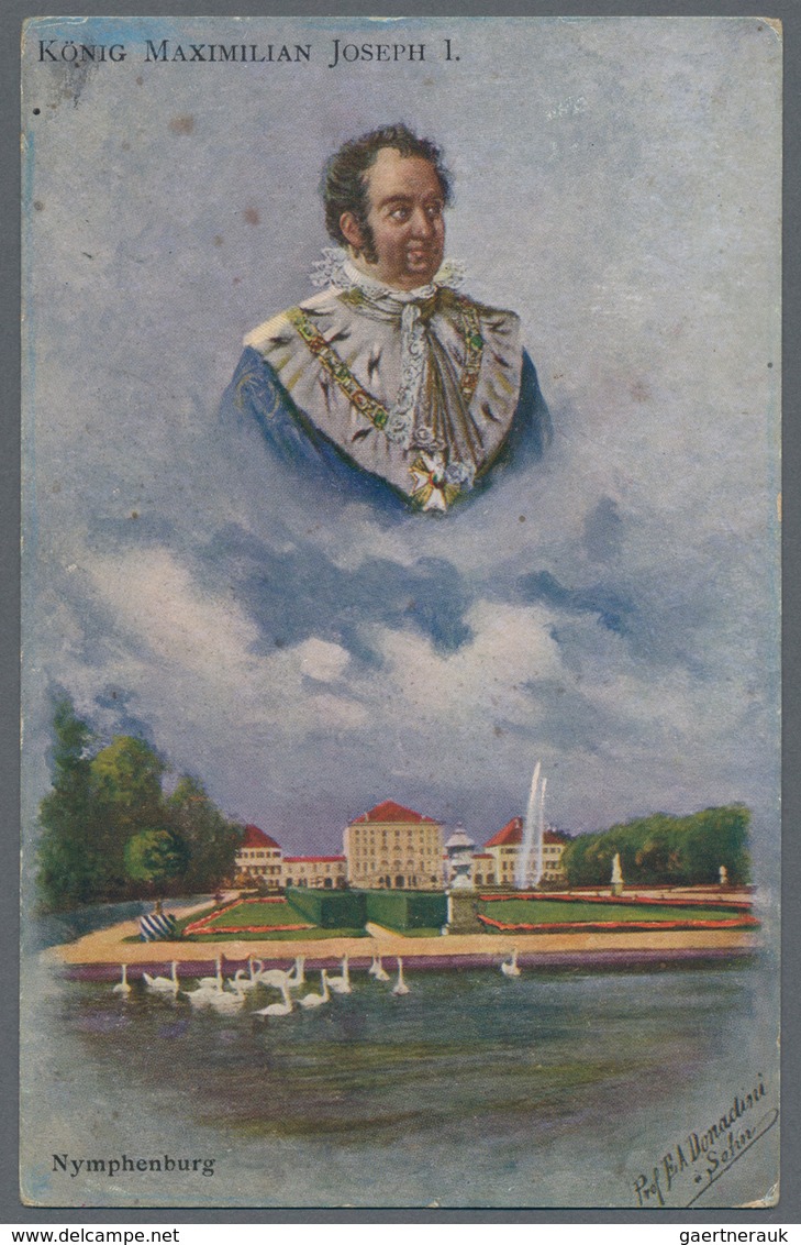 Ansichtskarten: Bayern: MÜNCHEN NYMPHENBURG SCHLOSS Und SCHLOSSPARK, Ungefähr 540 Historische Ansich - Sonstige & Ohne Zuordnung