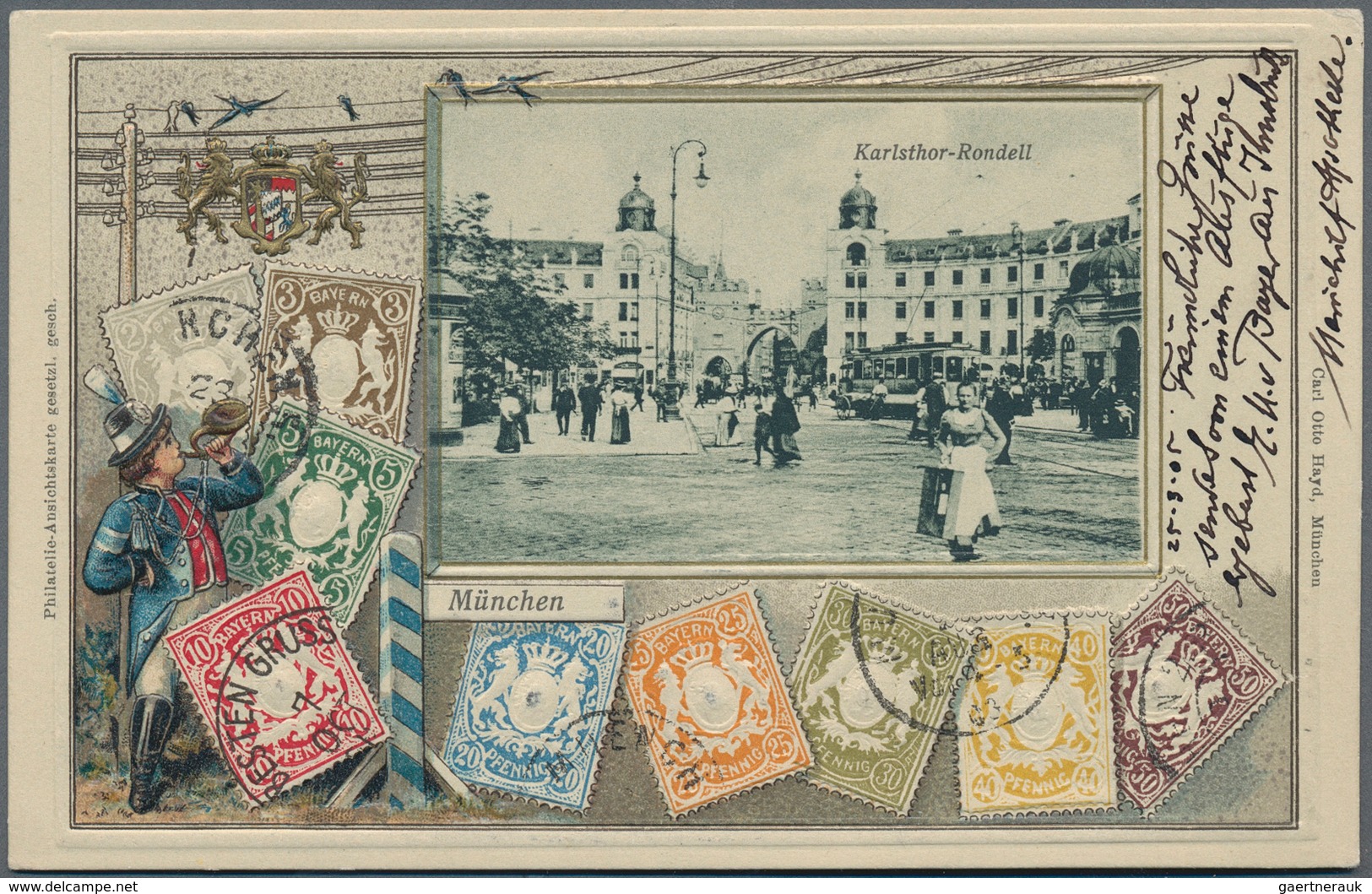 Ansichtskarten: Bayern: MÜNCHEN STRASSENBAHN Am Karlstor, Knapp 200 Historische Ansichtskarten Mit D - Other & Unclassified