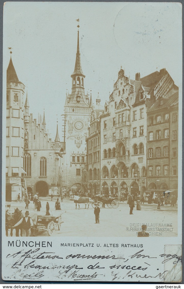 Ansichtskarten: Bayern: MÜNCHEN STRASSENBAHN Am Marienplatz, über 280 Historische Ansichtskarten Mit - Other & Unclassified