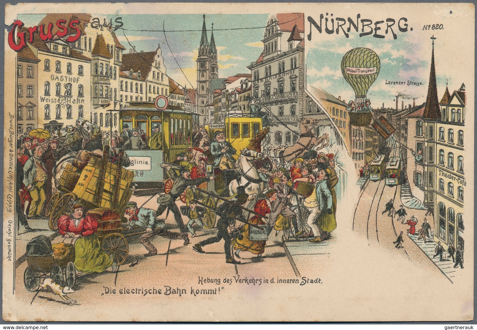 Ansichtskarten: Bayern: NÜRNBERG (8500): 1896/1915 Ca., "Gruß Aus Nürnberg", Sog. Quod Libet-Karten, - Autres & Non Classés