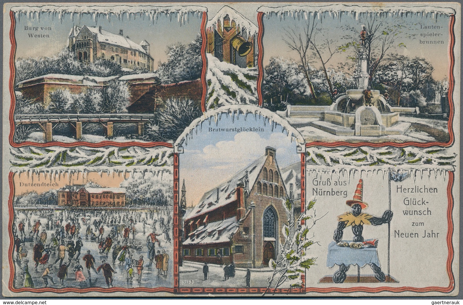 Ansichtskarten: Bayern: NÜRNBERG (8500): 1896/1915 Ca., "Gruß Aus Nürnberg", Sog. Quod Libet-Karten, - Other & Unclassified