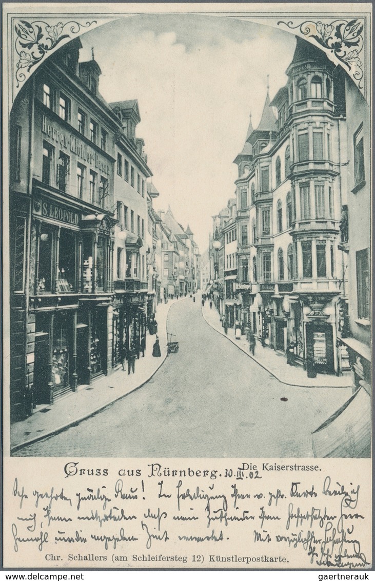 Ansichtskarten: Bayern: NÜRNBERG (8500): 1900/1940 Ca., Innenstadt - Straßen & Plätze, Sammlung Von - Other & Unclassified