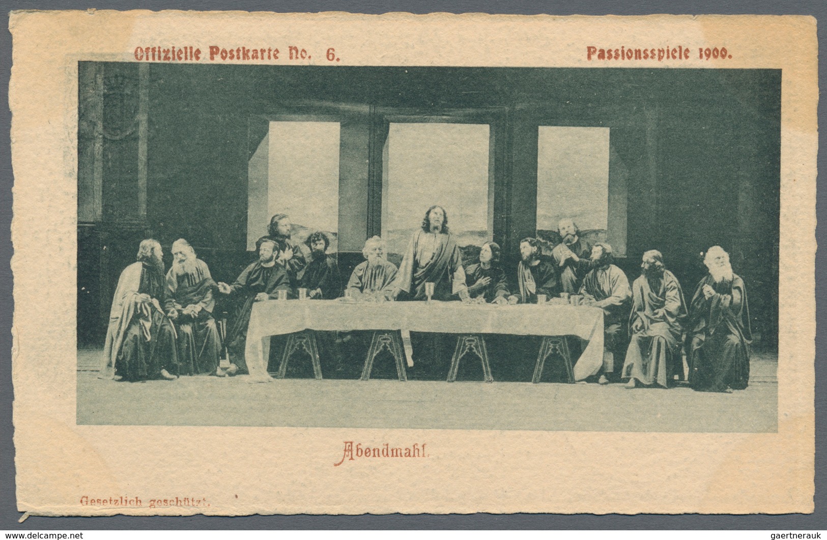 Ansichtskarten: Bayern: OBERAMMERGAU (alte PLZ 8103), Passionsspiele 1900, 12 Postalisch Gelaufene P - Other & Unclassified