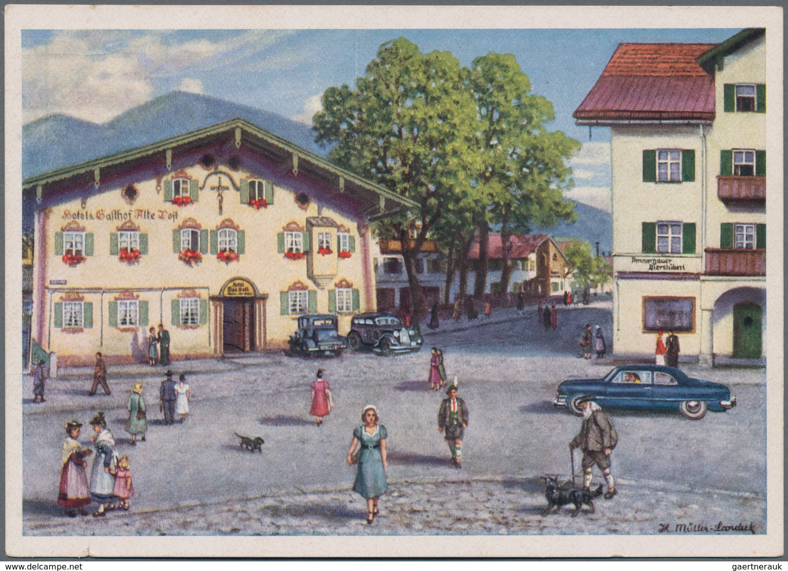 Ansichtskarten: Bayern: OBERAMMERGAU, ETTAL Und LINDERHOF (alte PLZ 8103 Und 8107), Interessante Zus - Andere & Zonder Classificatie