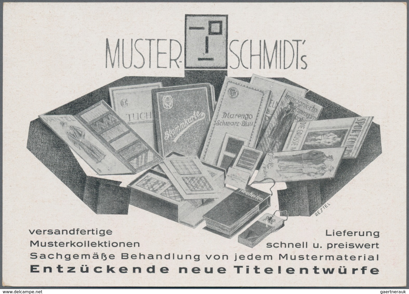 Ansichtskarten: Berlin: Nachlass Der Firma "Muster-Schmidt" Aus Berlin Mit 3 Großen Mustermappen Mit - Autres & Non Classés