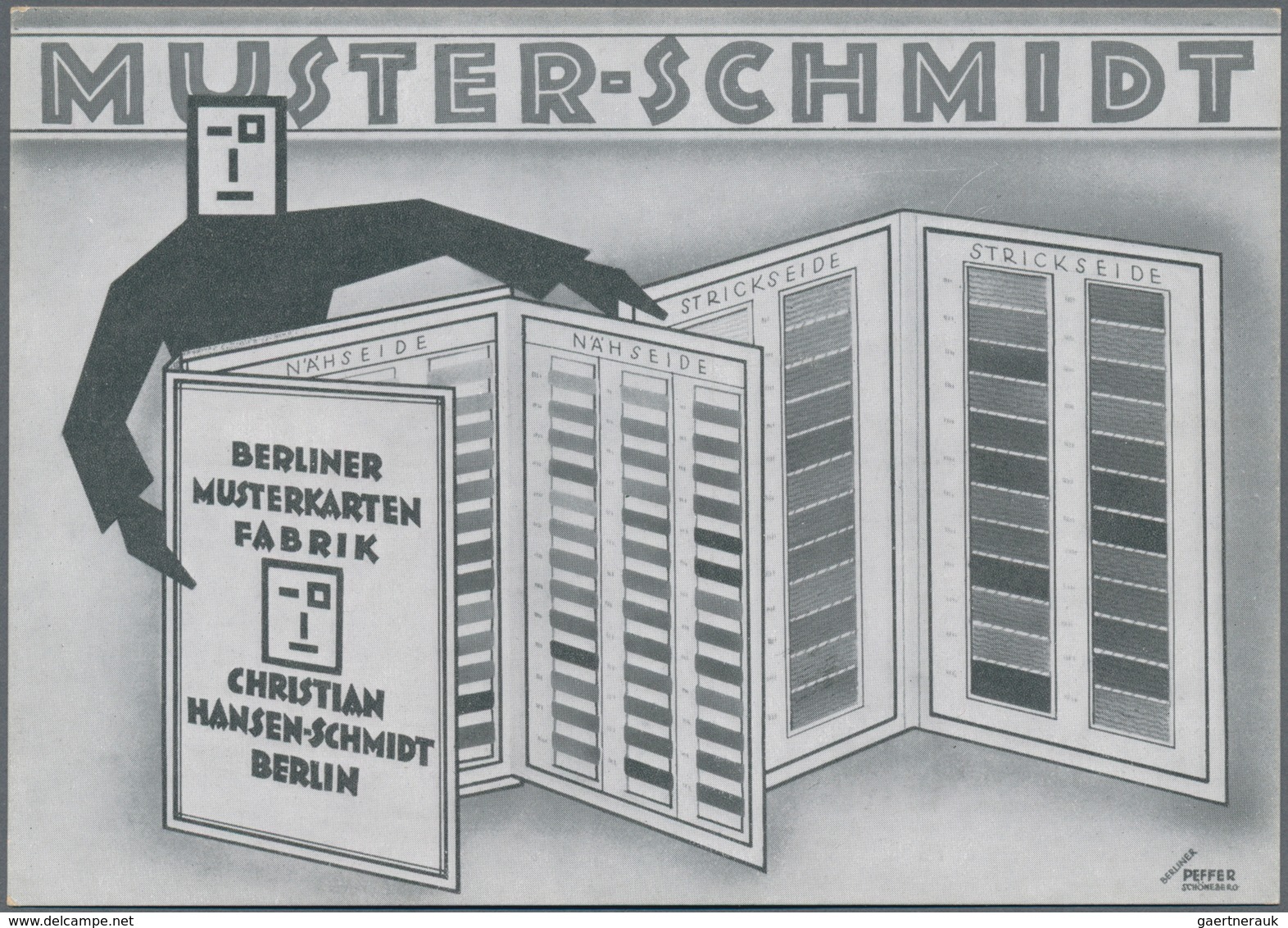 Ansichtskarten: Berlin: Nachlass Der Firma "Muster-Schmidt" Aus Berlin Mit 3 Großen Mustermappen Mit - Autres & Non Classés