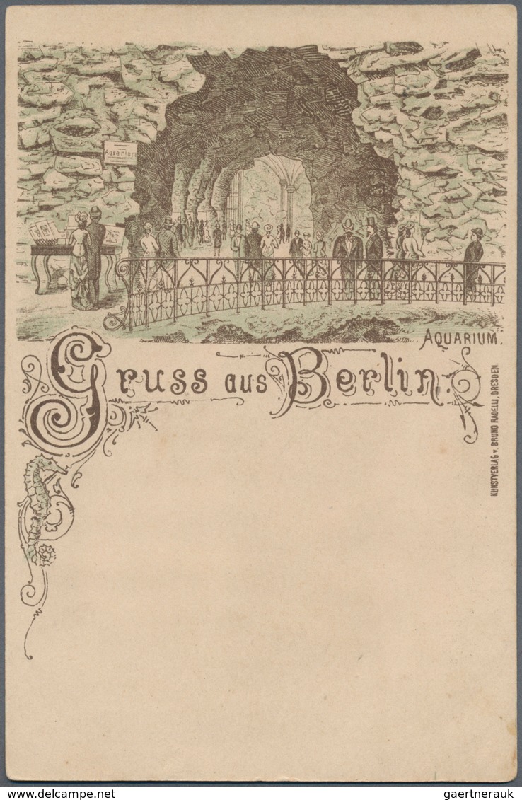 Ansichtskarten: Berlin: VORLÄUFERKARTEN, Interessante Partie Mit 11 Vorläuferkarten Aus Den Jahren 1 - Other & Unclassified