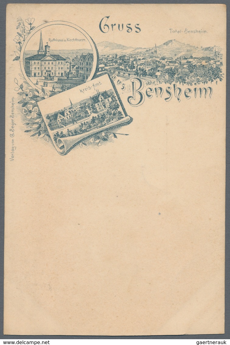 Ansichtskarten: Hessen: HESSISCHE BERGSTRASSE Und ODENWALD (alte PLZ 611-614), Kleine Partie Mit 12 - Other & Unclassified