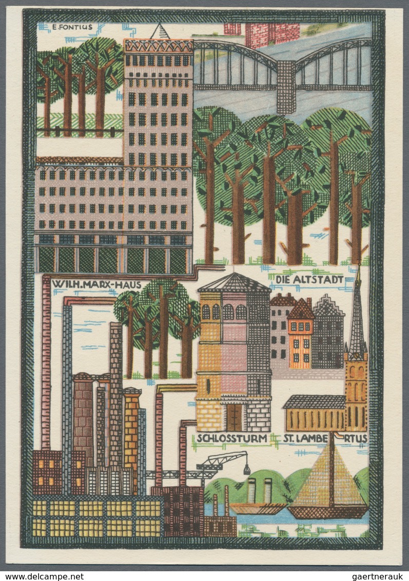 Ansichtskarten: Nordrhein-Westfalen: DÜSSELDORF (alte PLZ 4000), "GESOLEI 1926", 7 Ungebrauchte Küns - Autres & Non Classés