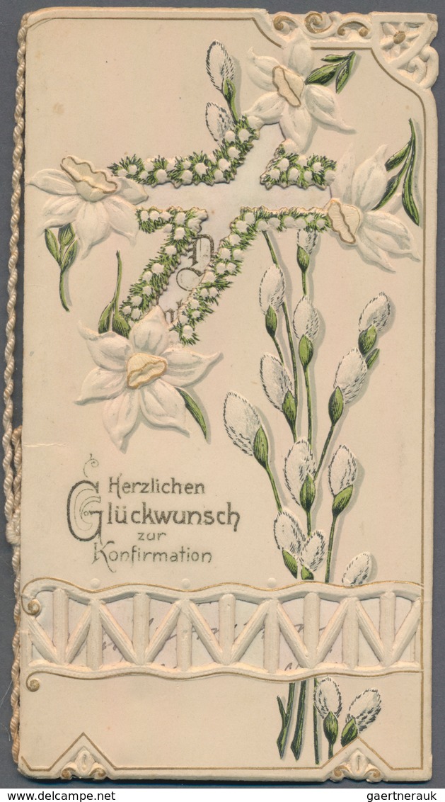 Varia (im Ansichtskartenkatalog): GLÜCKWUNSCHKÄRTCHEN, Schachtel Mit über 150 Dekorative Historische - Autres & Non Classés