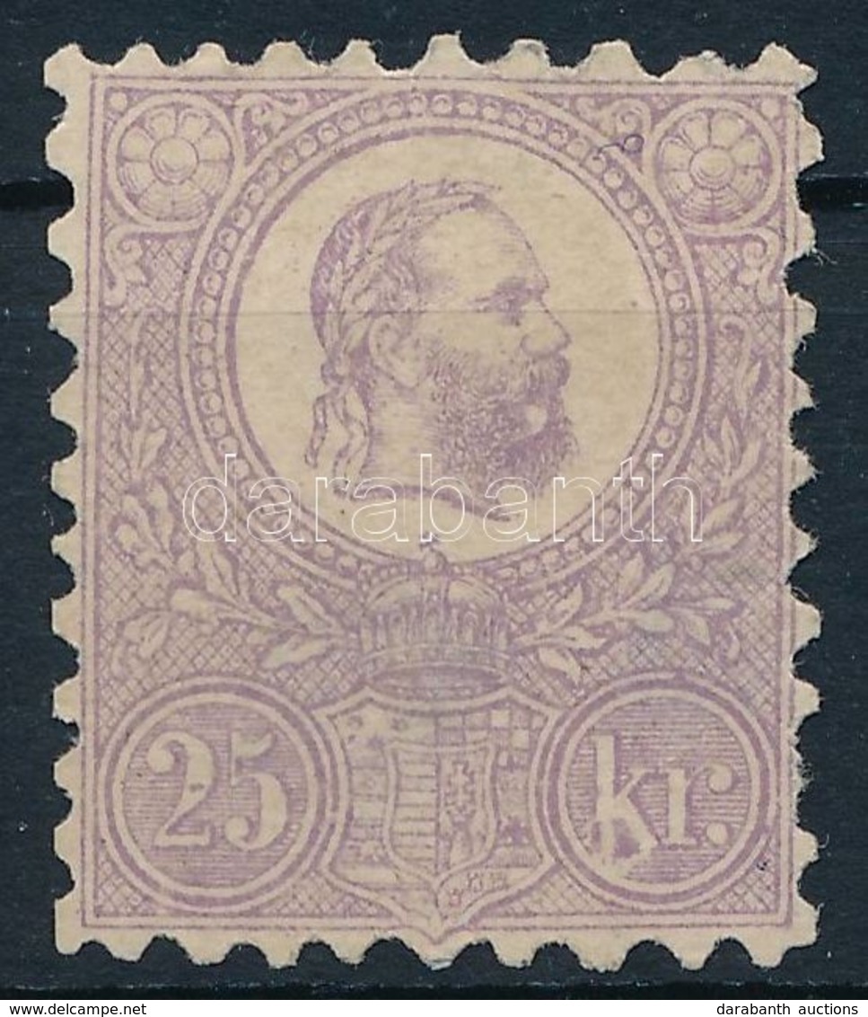 (*) 1871 Kőnyomat 25kr Szép Ibolya Színben (*260.000) (papírelvékonyodás / Thin Paper) - Other & Unclassified