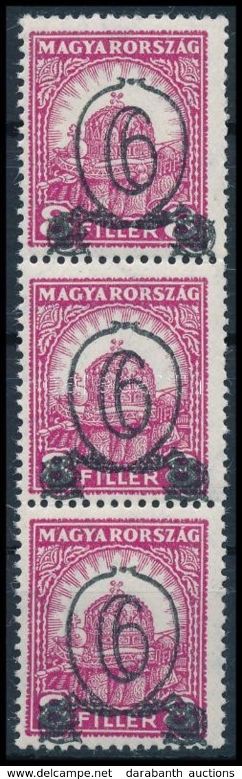 ** 1931 Kisegítő 6f/8f 506B Hármascsík (45.000) - Autres & Non Classés