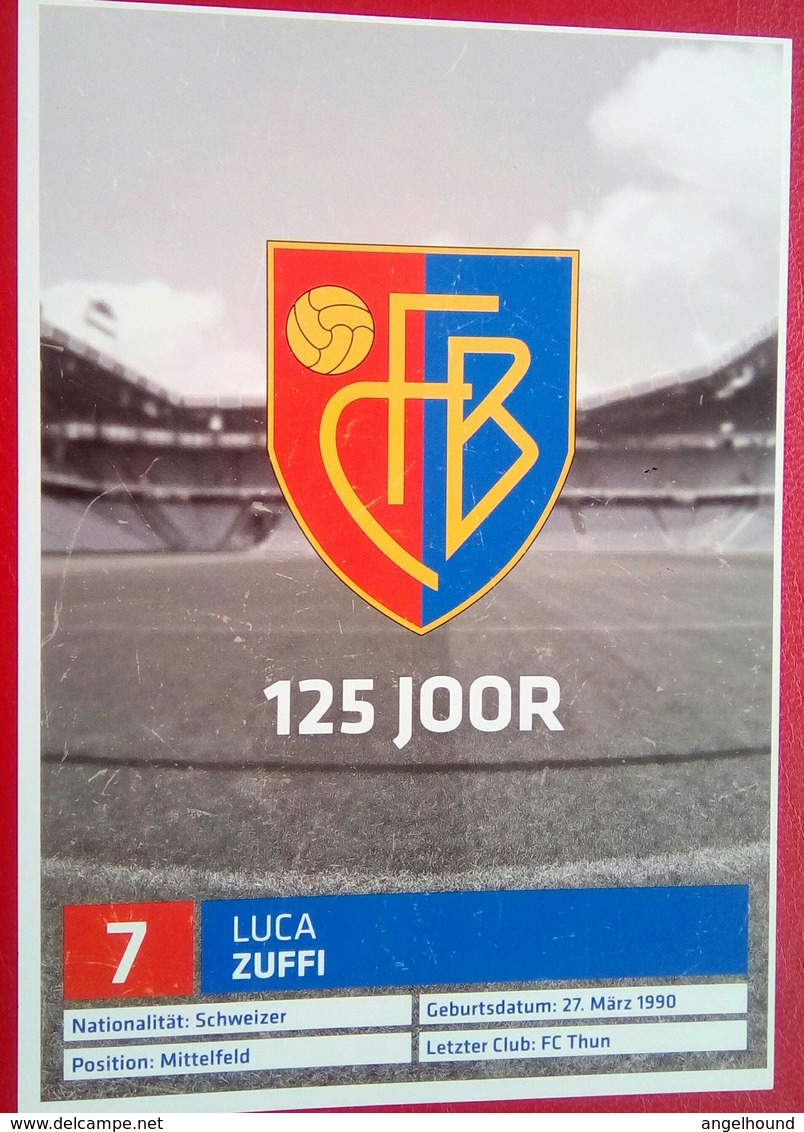 FC Basel Luca Zuffi - Authographs