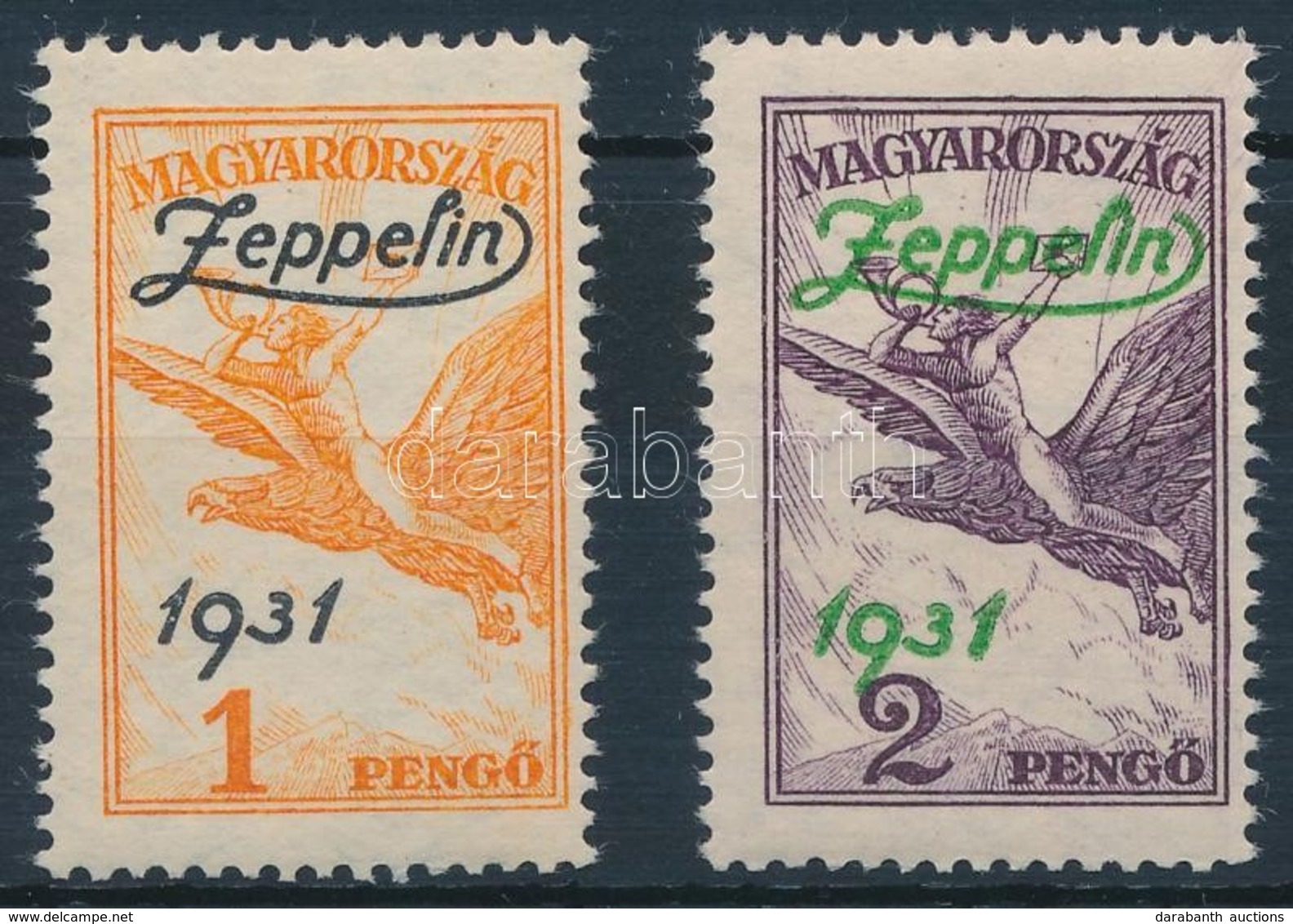 ** * 1931 Zeppelin Pár (2P Falcos / Hinged) - Autres & Non Classés