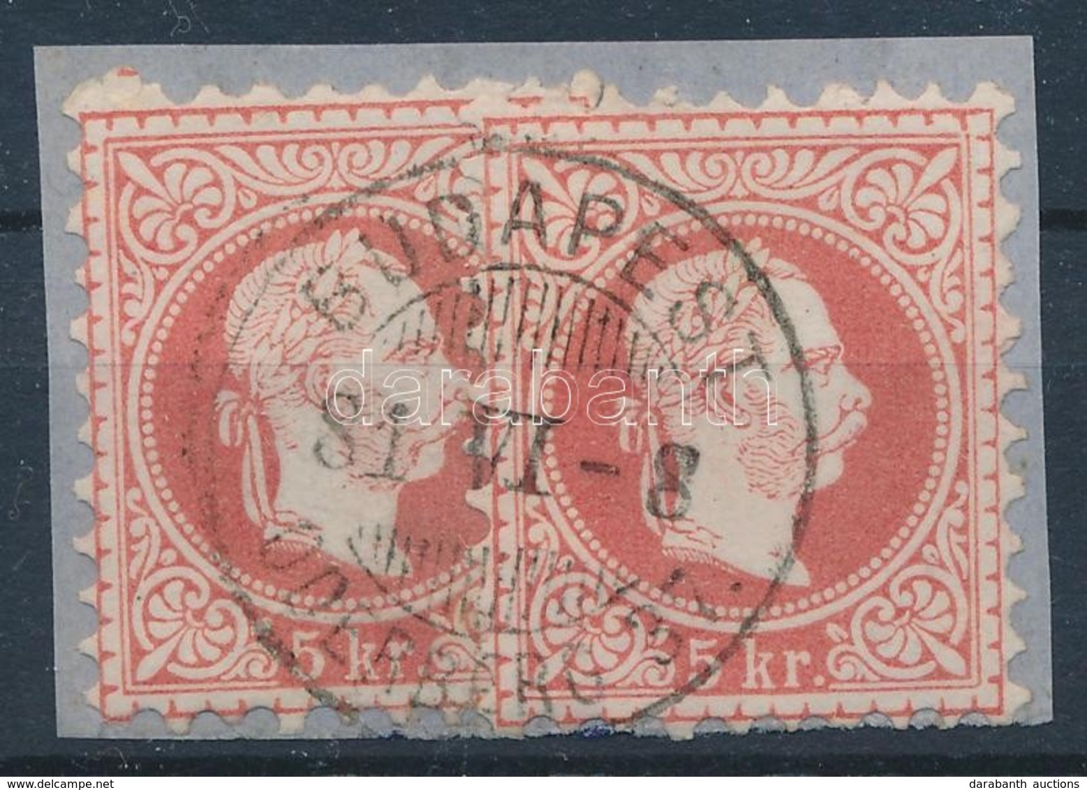 1867 2 X 5kr Finom Nyomat 1881-es Vasúti Bélyegzéssel BUDAPEST-ODERBERG - Andere & Zonder Classificatie