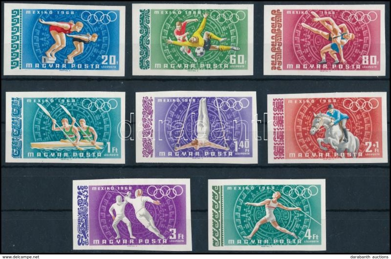 ** 1968 Olimpia (V.) - Mexikó Vágott Sor (5.000) - Andere & Zonder Classificatie