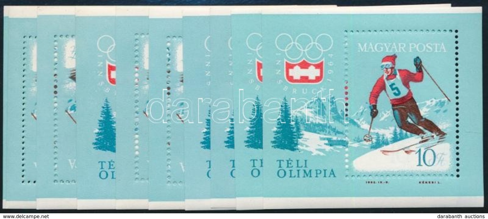 ** 1964 10 Db Téli Olimpia Innsbruck Blokk (10.000) - Andere & Zonder Classificatie