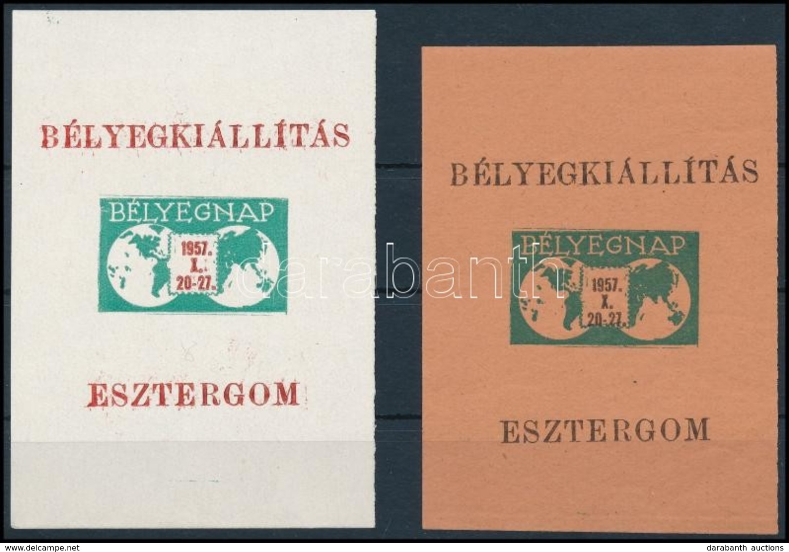 ** 1957 Esztergomi Bélyegnap 1a+1b - Andere & Zonder Classificatie