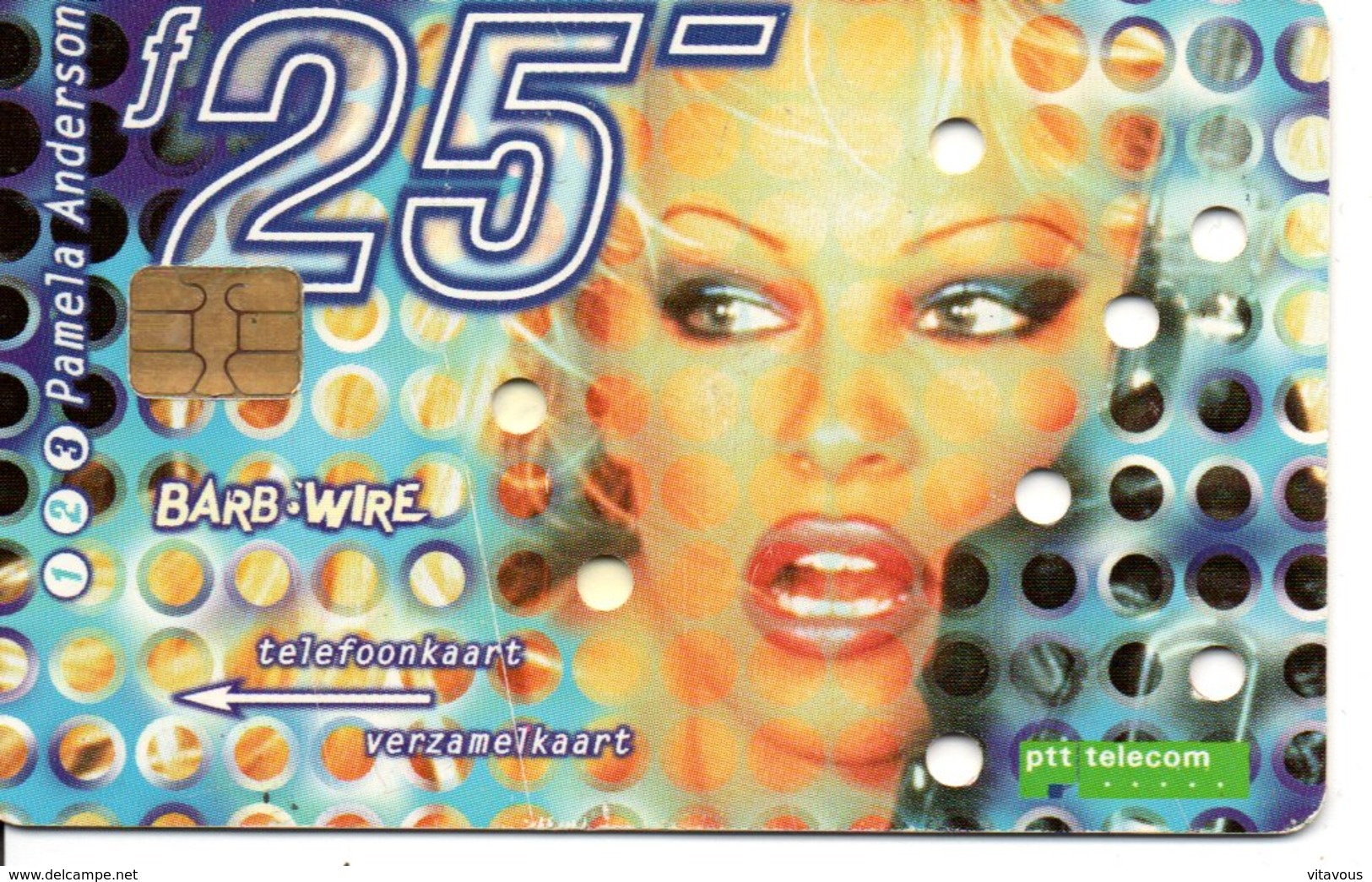 PAMELA  ANDERSON Actrice Film Femme Girl  Cinéma Télécarte Pays Bas PTT Telecom (G 175) - [7] Colecciones