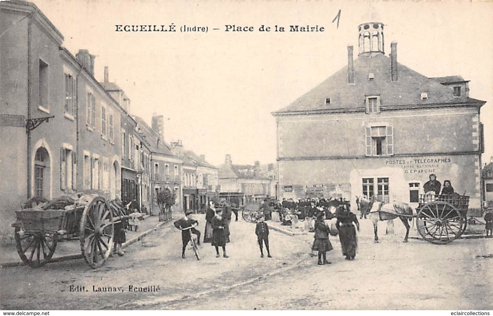 Ecueillé        36        Place De La Mairie .1   (voir Scan) - Other & Unclassified