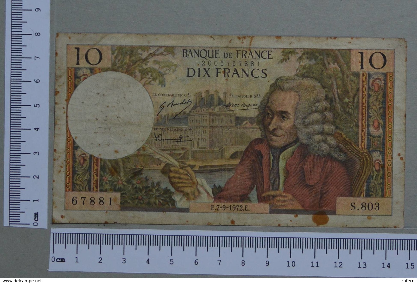 FRANCE 10 FRANCS 1972      - (Nº29047) - 10 F 1963-1973 ''Voltaire''