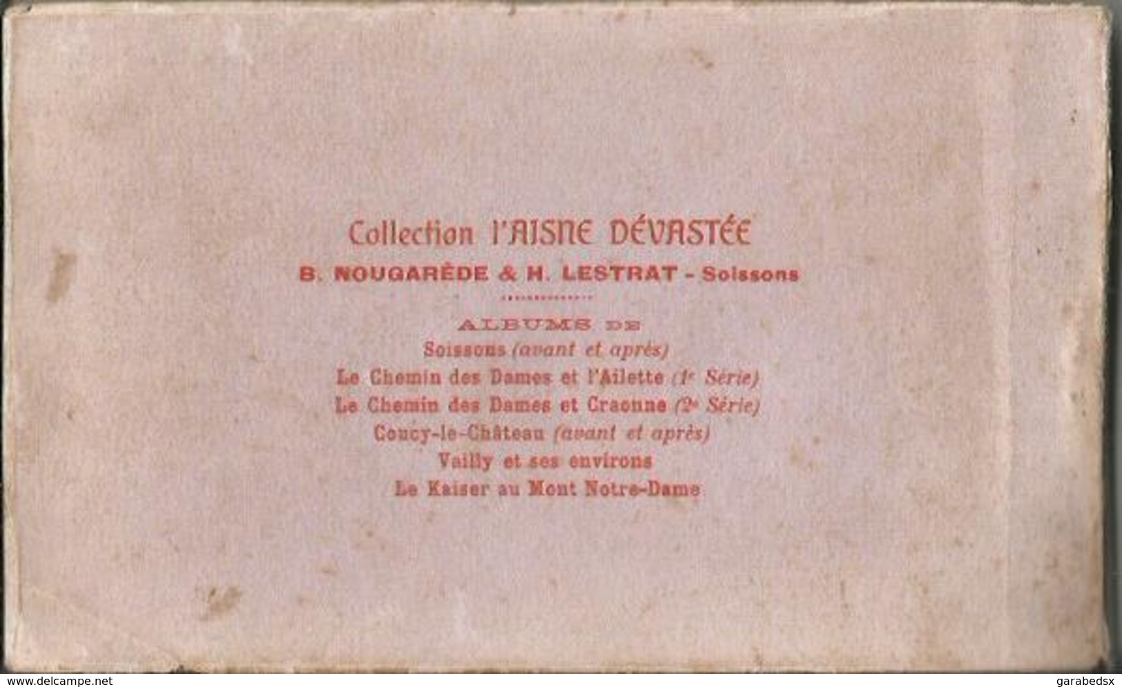 CARNET Incomplet De 19 Cartes Postales Anciennes De SOISSONS (Collection L'Aisne Dévastée). - Soissons
