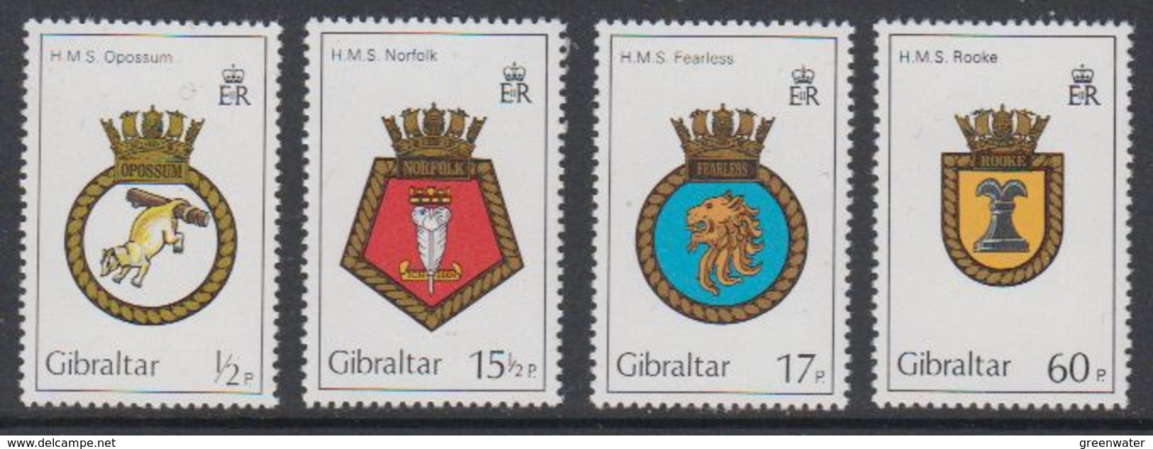 Gibraltar 1982 Naval Arms 4v ** Mnh (42901F) - Gibraltar