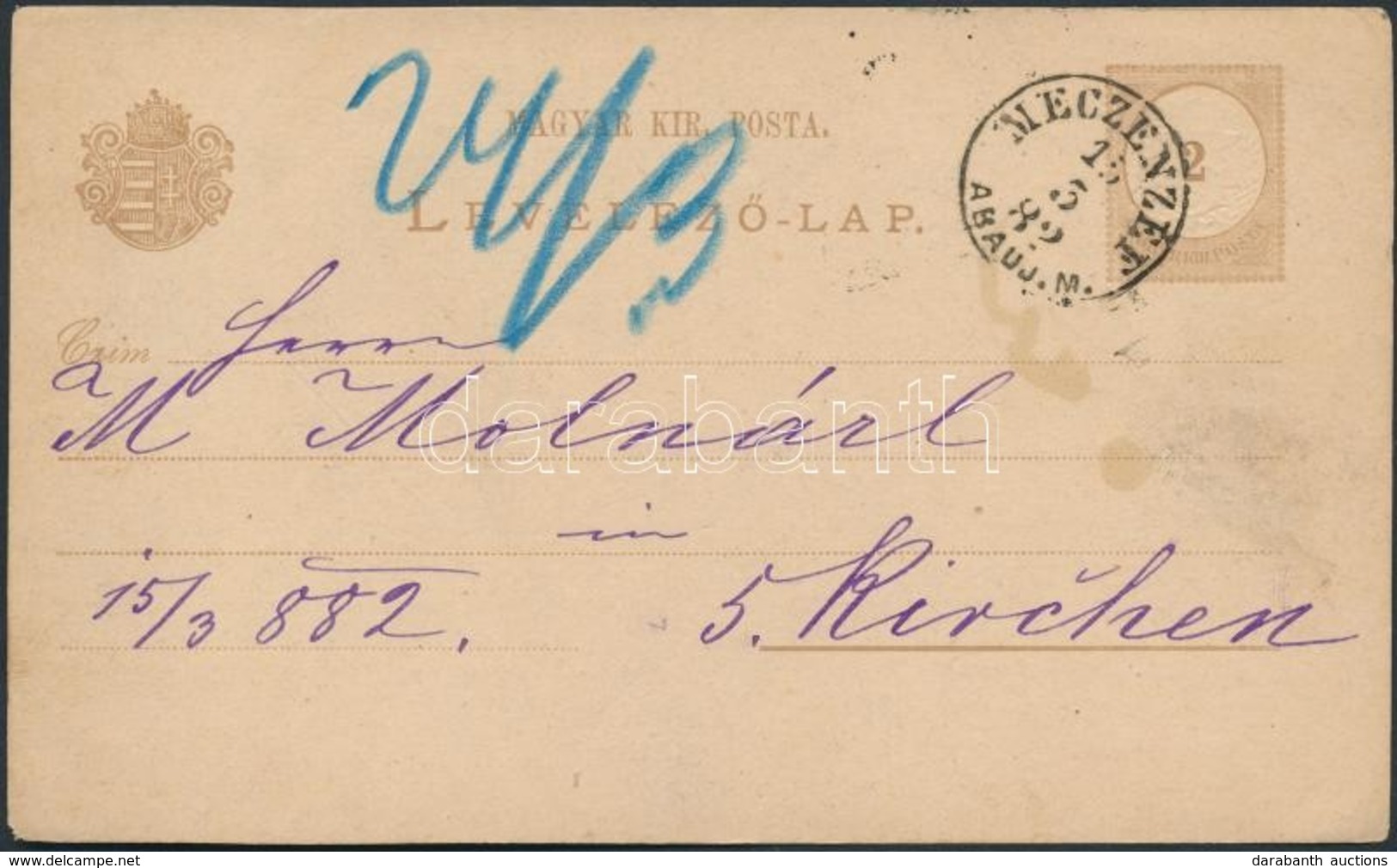 1882 Levelezőlap / PS-card 'MECZENZÉF ABAÚJ M.' - 5. Kirchen - Andere & Zonder Classificatie