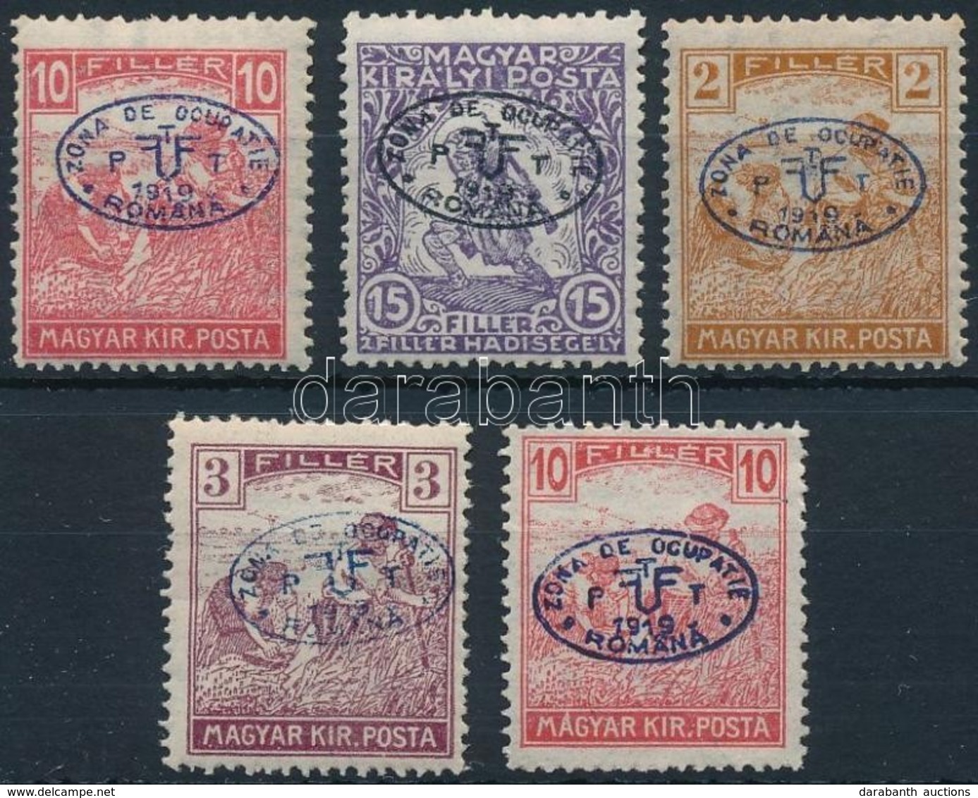 ** (*) * Debrecen I. 1919 5 Klf Bélyeg, Garancia Nélkül (**76.600) - Altri & Non Classificati