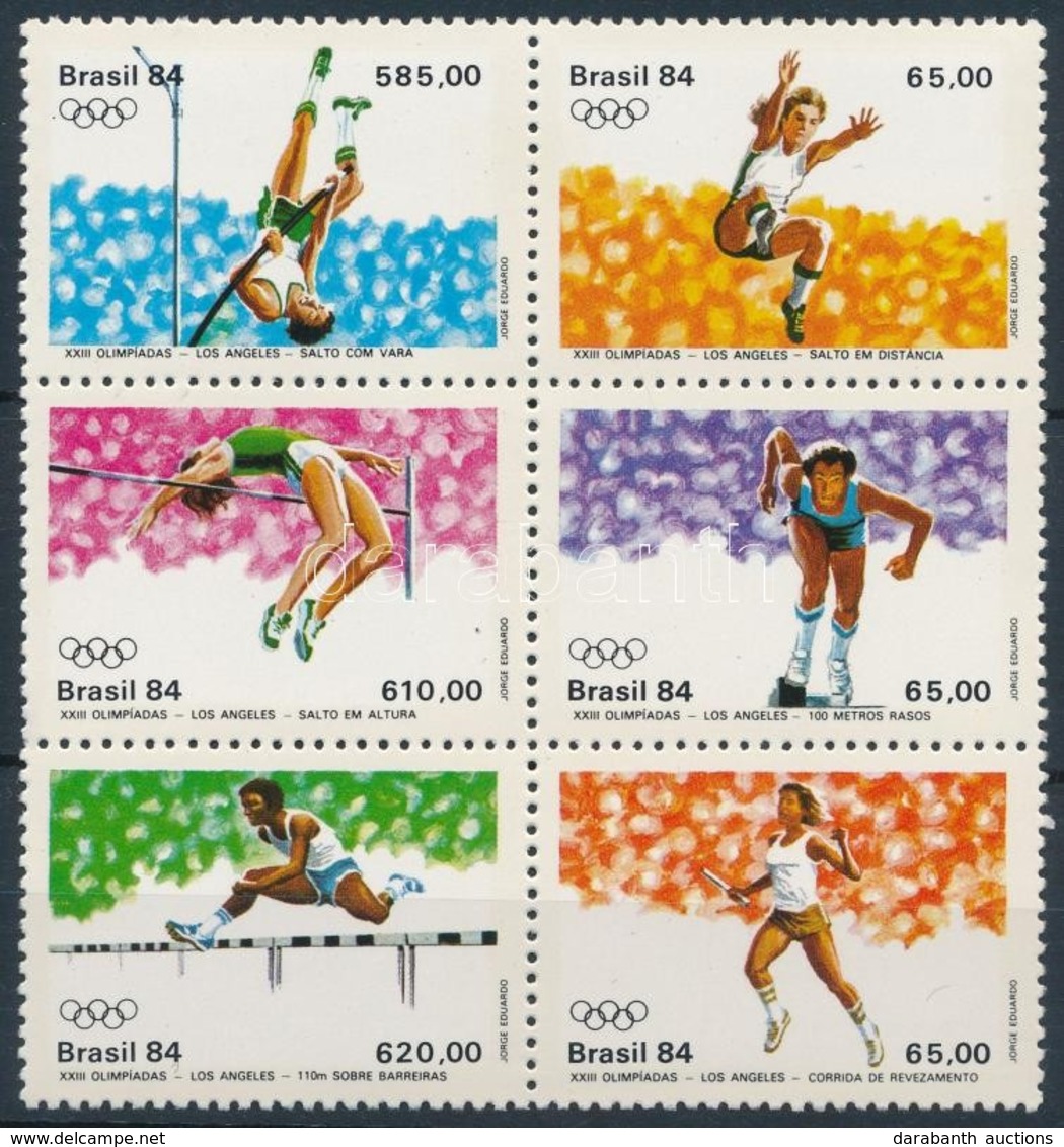 ** 1984 Nyári Olimpia, Los Angeles Sor 6-os Tömbben Mi 2024-2029 - Andere & Zonder Classificatie