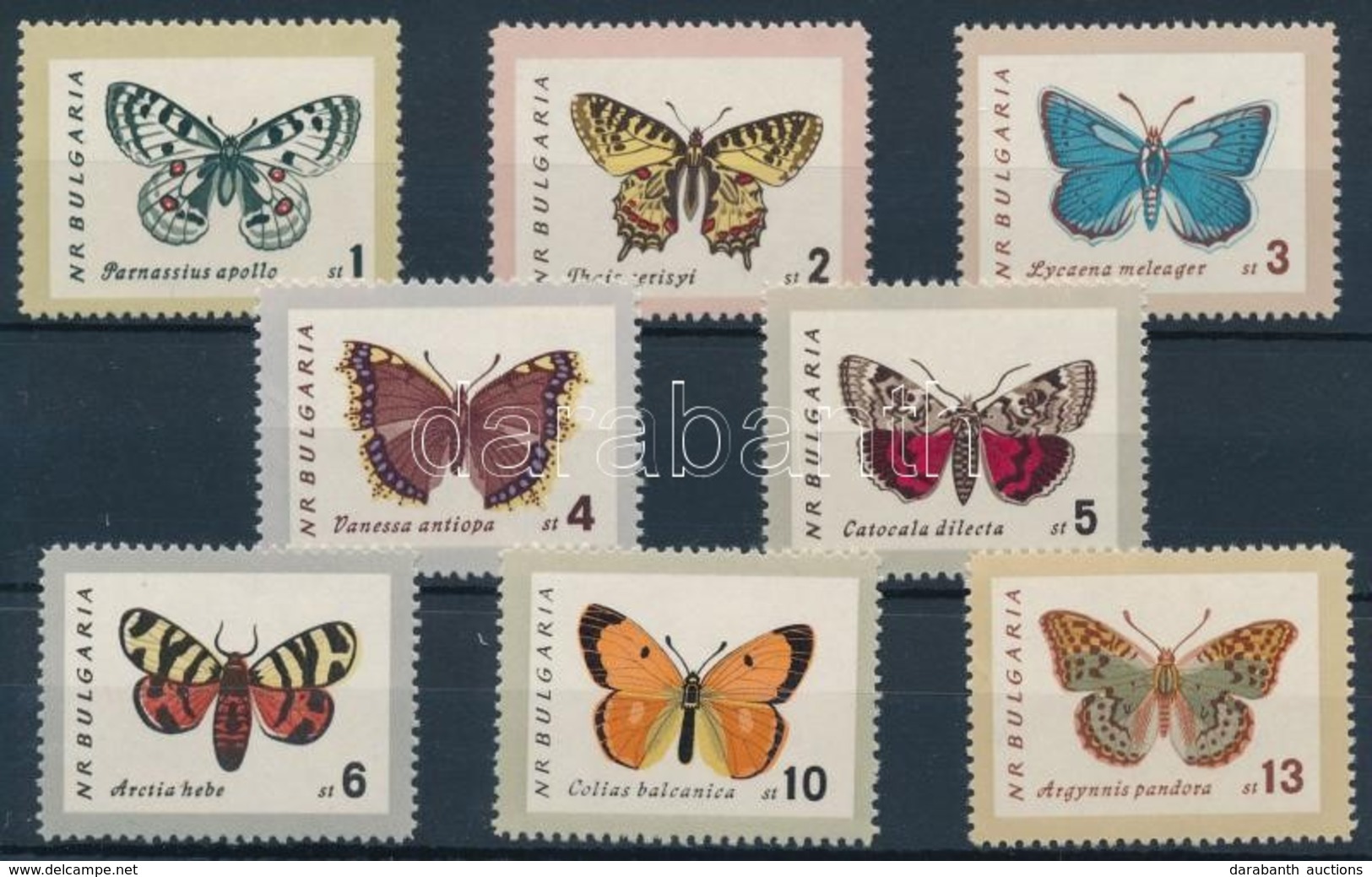 ** 1962 Lepkék Sor Mi 1339-1346 - Andere & Zonder Classificatie