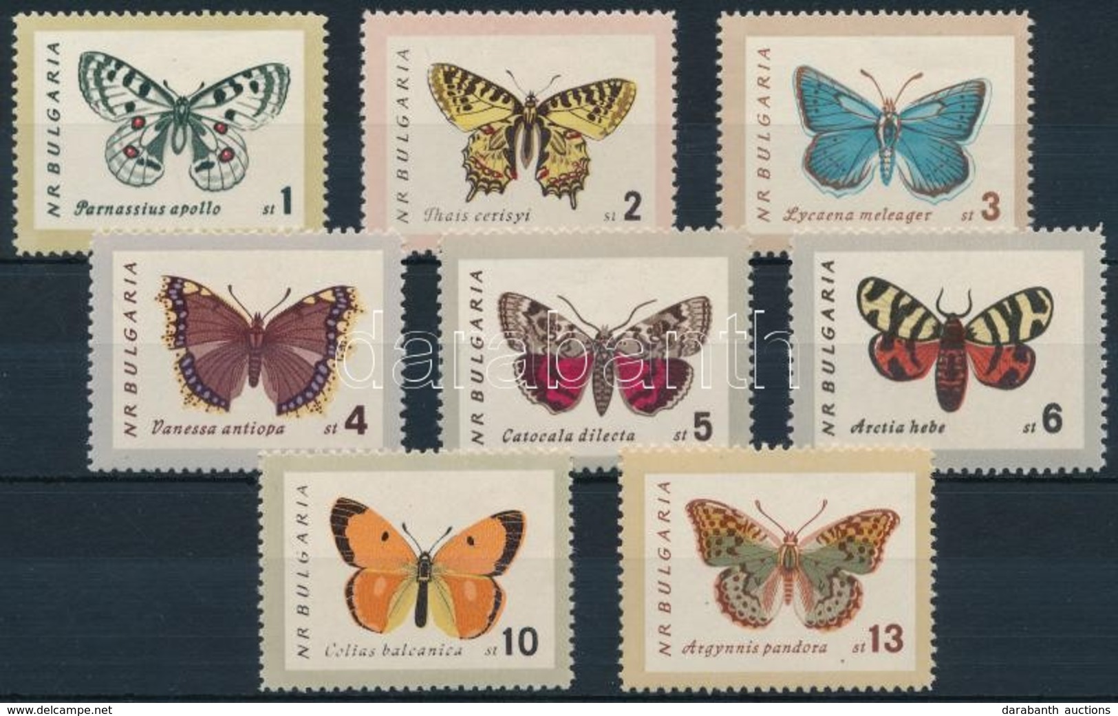 ** 1962 Lepkék Sor,
Butterflies Set
Mi 1339-1346 - Andere & Zonder Classificatie