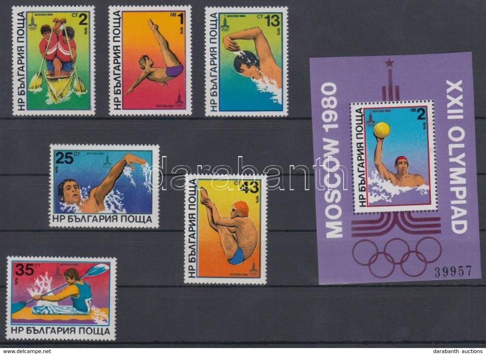 ** 1979 Moszkvai Nyári Olimpia Sor Mi 2840-2845 + Blokk Mi 98 - Andere & Zonder Classificatie