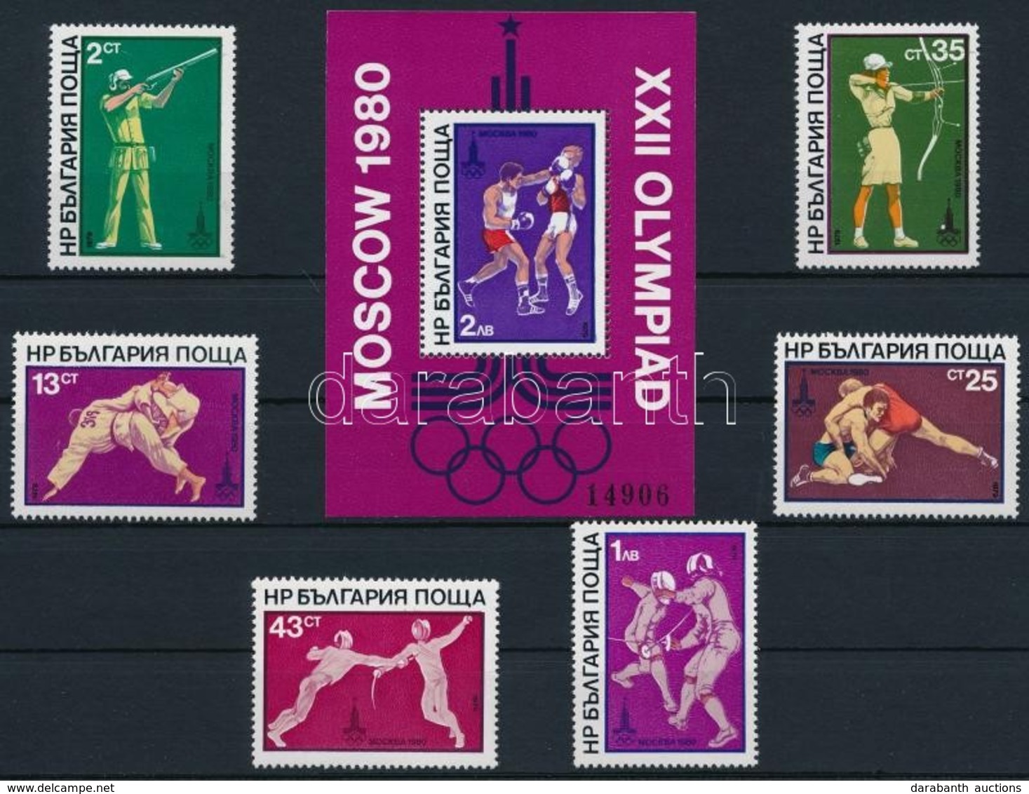 ** 1979 Nyári Olimpia, Moszkva Sor Mi 2853-2858 + Blokk 99 - Andere & Zonder Classificatie