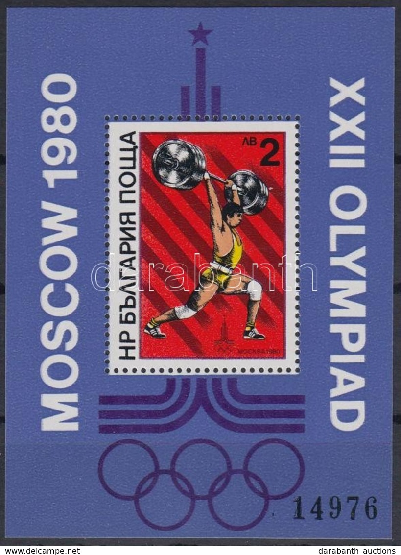 ** 1980 Nyári Olimpia, Moszkva Blokk Mi 101 - Andere & Zonder Classificatie
