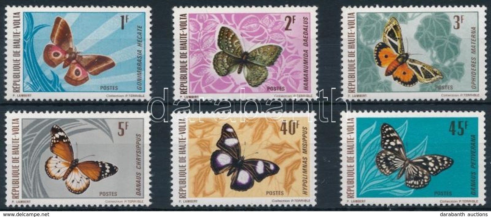 ** 1971 Lepkék Sor,
Butterflies Set
Mi 335-340 - Andere & Zonder Classificatie