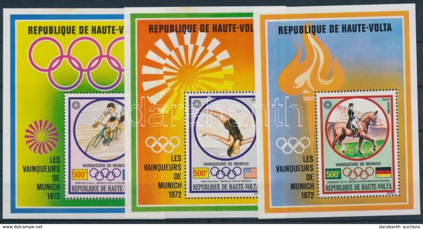 ** 1972 Olimpiai Aranyérmesek Blokksor Mi 6-8 - Andere & Zonder Classificatie