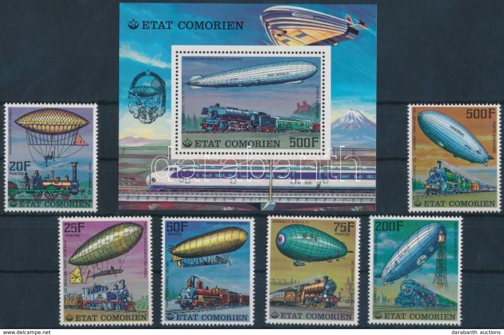 ** 1977 Zeppelin Sor Mi 339-344 + Blokk 83 - Andere & Zonder Classificatie