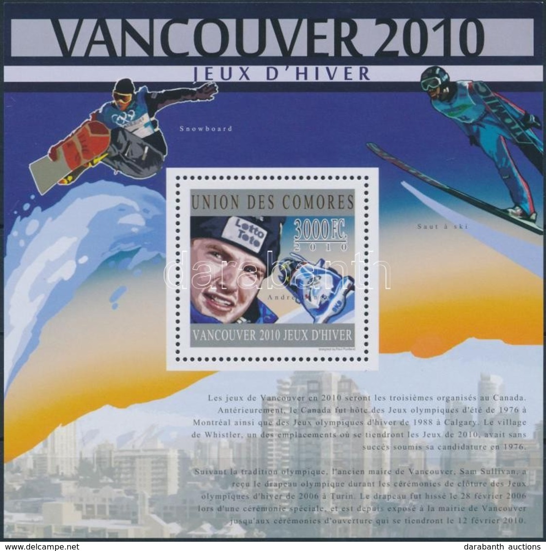 ** 2010 Téli Olimpia, Vancouver Blokk Mi 606 - Andere & Zonder Classificatie