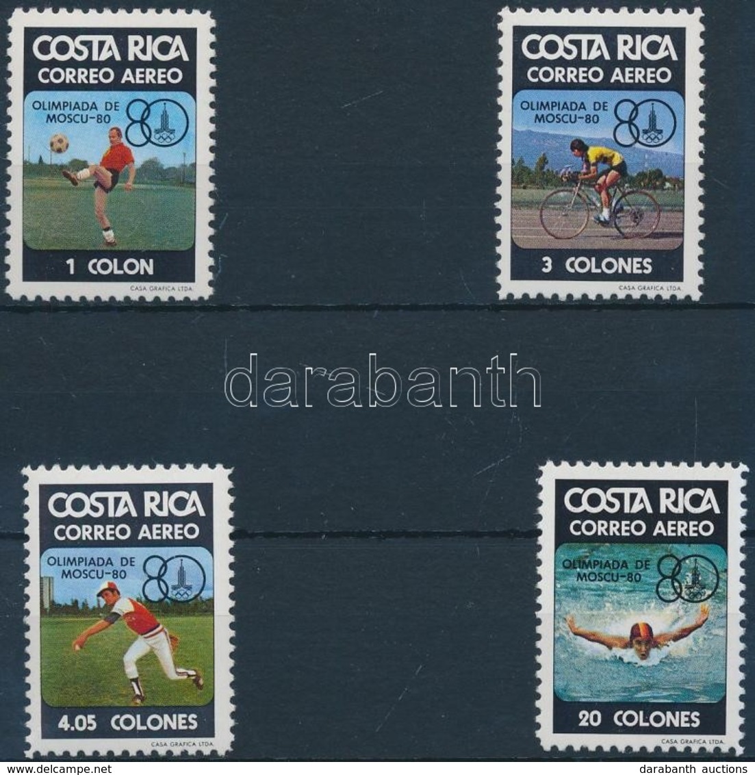 ** 1980 Nyári Olimpia Sor Mi 1065-1068 - Andere & Zonder Classificatie