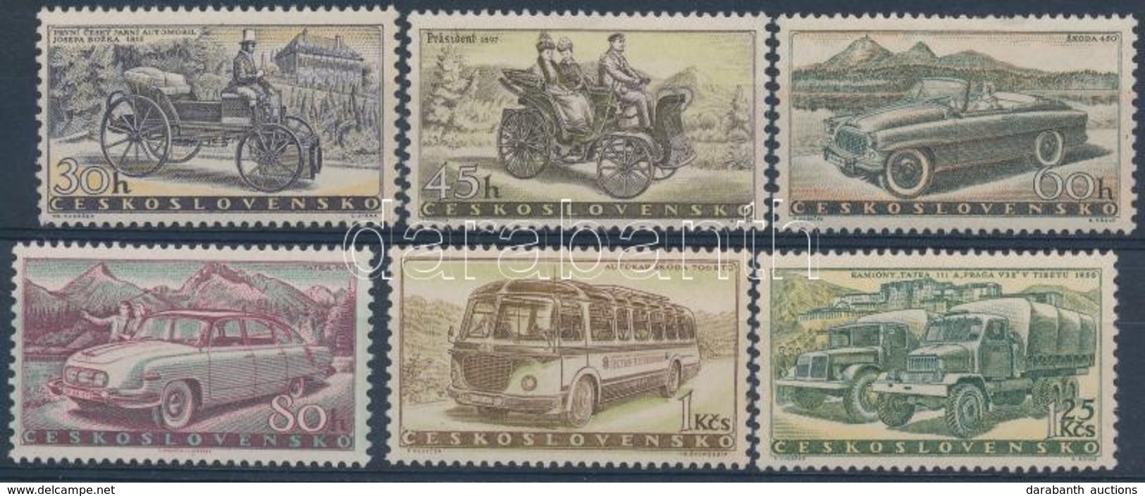 ** 1958 Autómobilok Sor Mi 1109-1114 - Andere & Zonder Classificatie