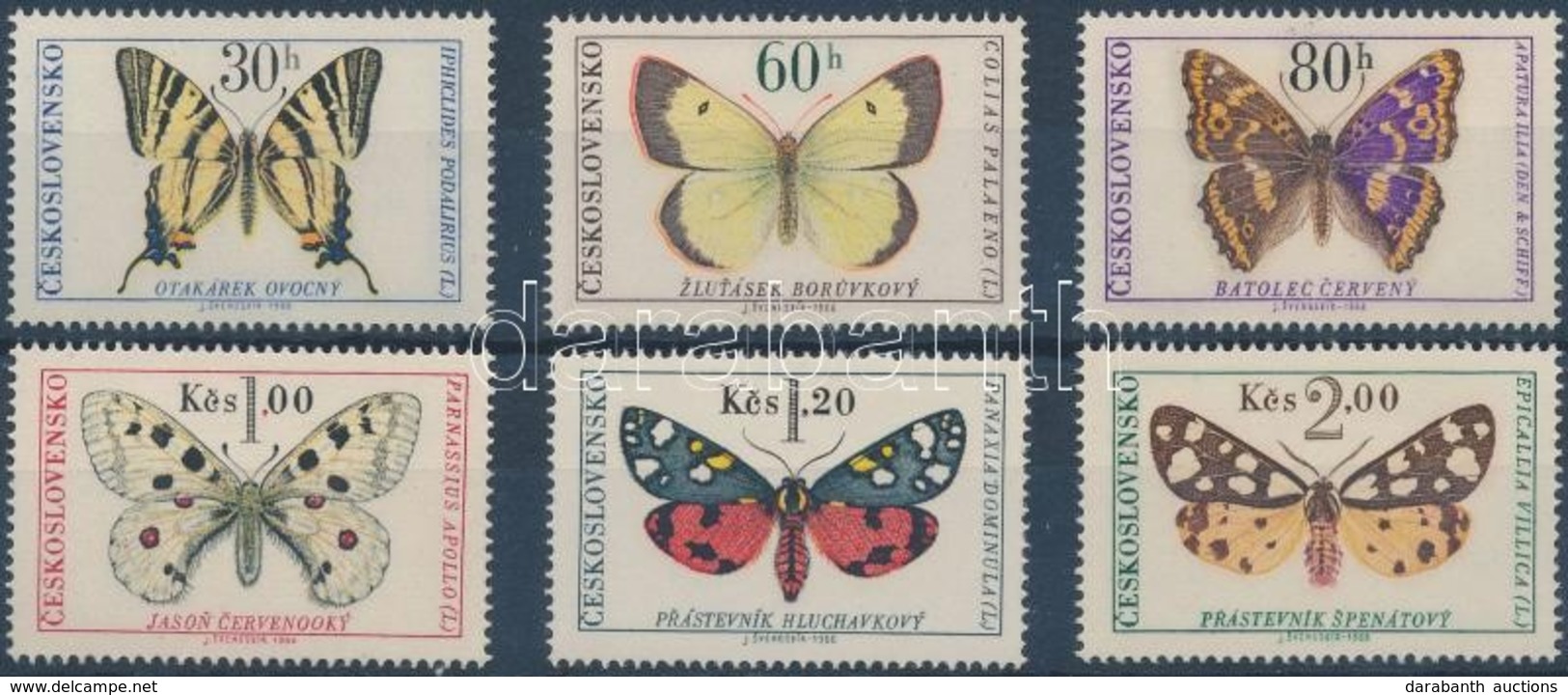 ** 1966 Lepkék Sor Mi 1620-1625 - Andere & Zonder Classificatie