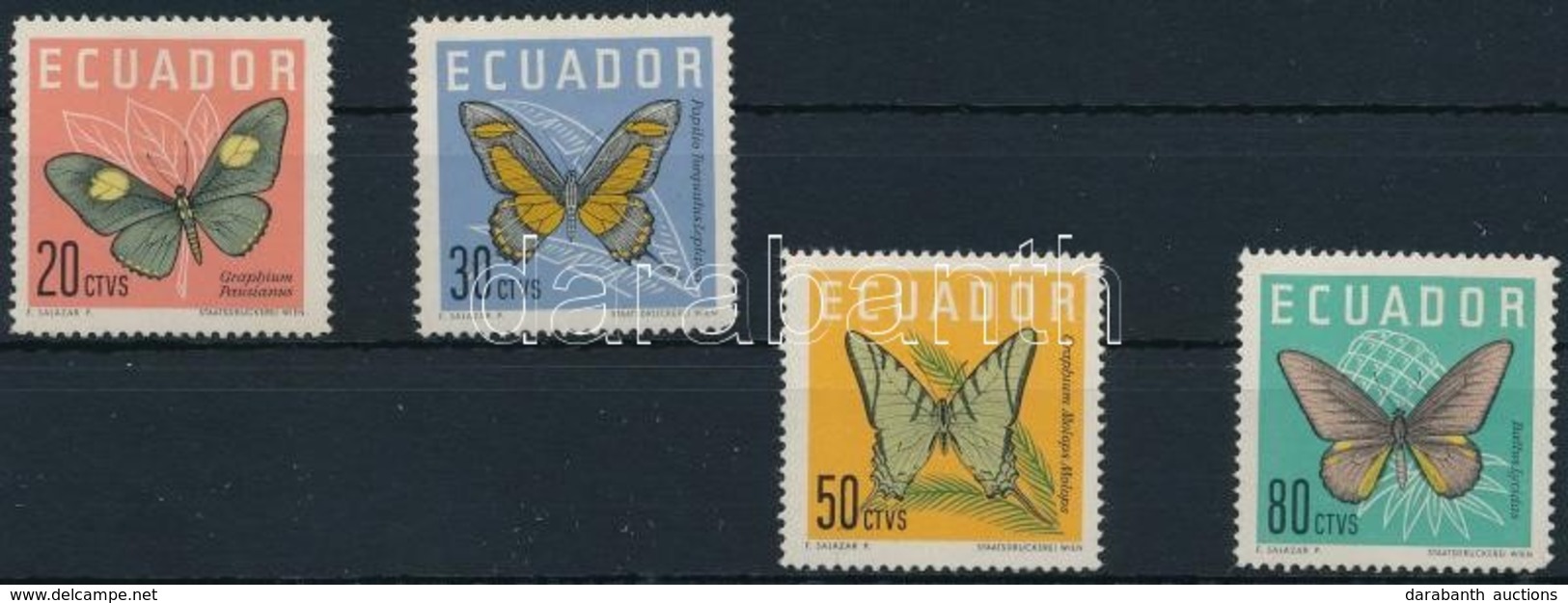 ** 1961 Forgalmi, Pillangó Sor Mi 1070-1073 - Andere & Zonder Classificatie