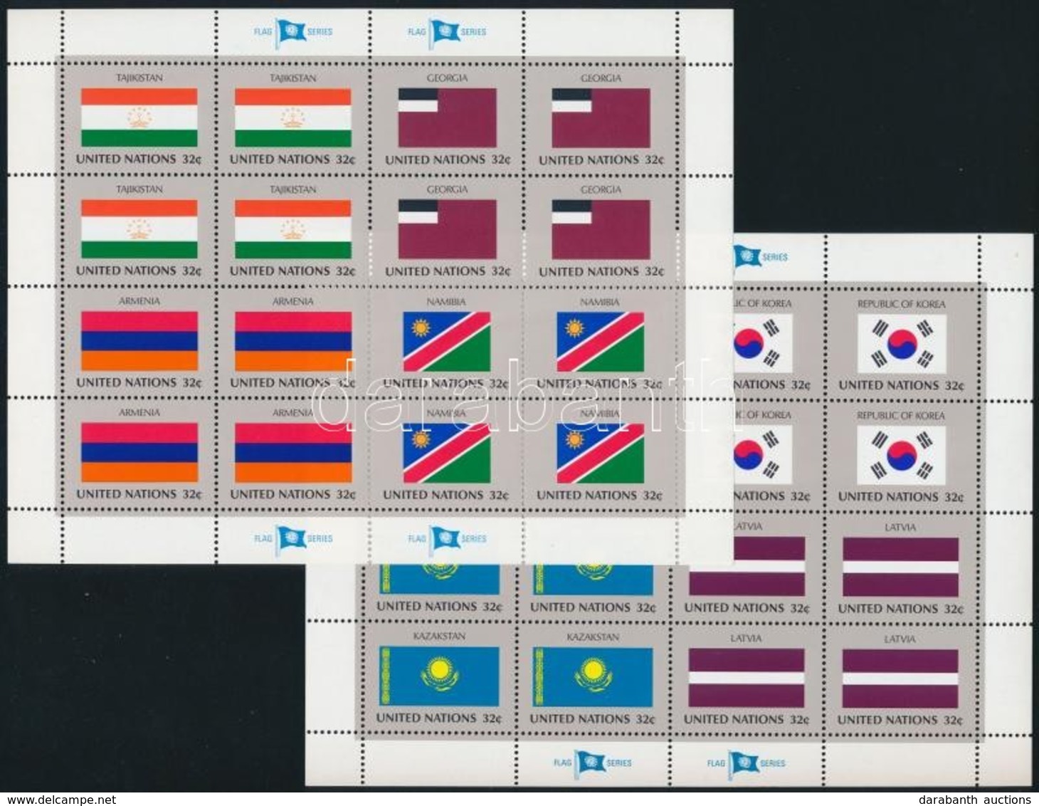 ** 1997 Zászló Kisívsor,
Flag Minisheet Set
Mi 722-729 - Andere & Zonder Classificatie