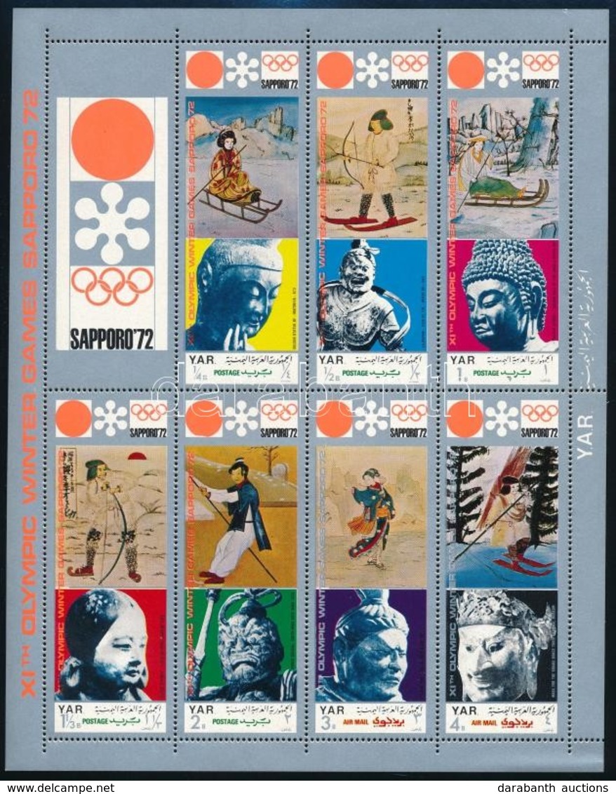 ** 1971 Téli Olimpiai Játékok, Sapporo (V.) Kisív Mi 1353-1359 + Blokk 161 - Andere & Zonder Classificatie