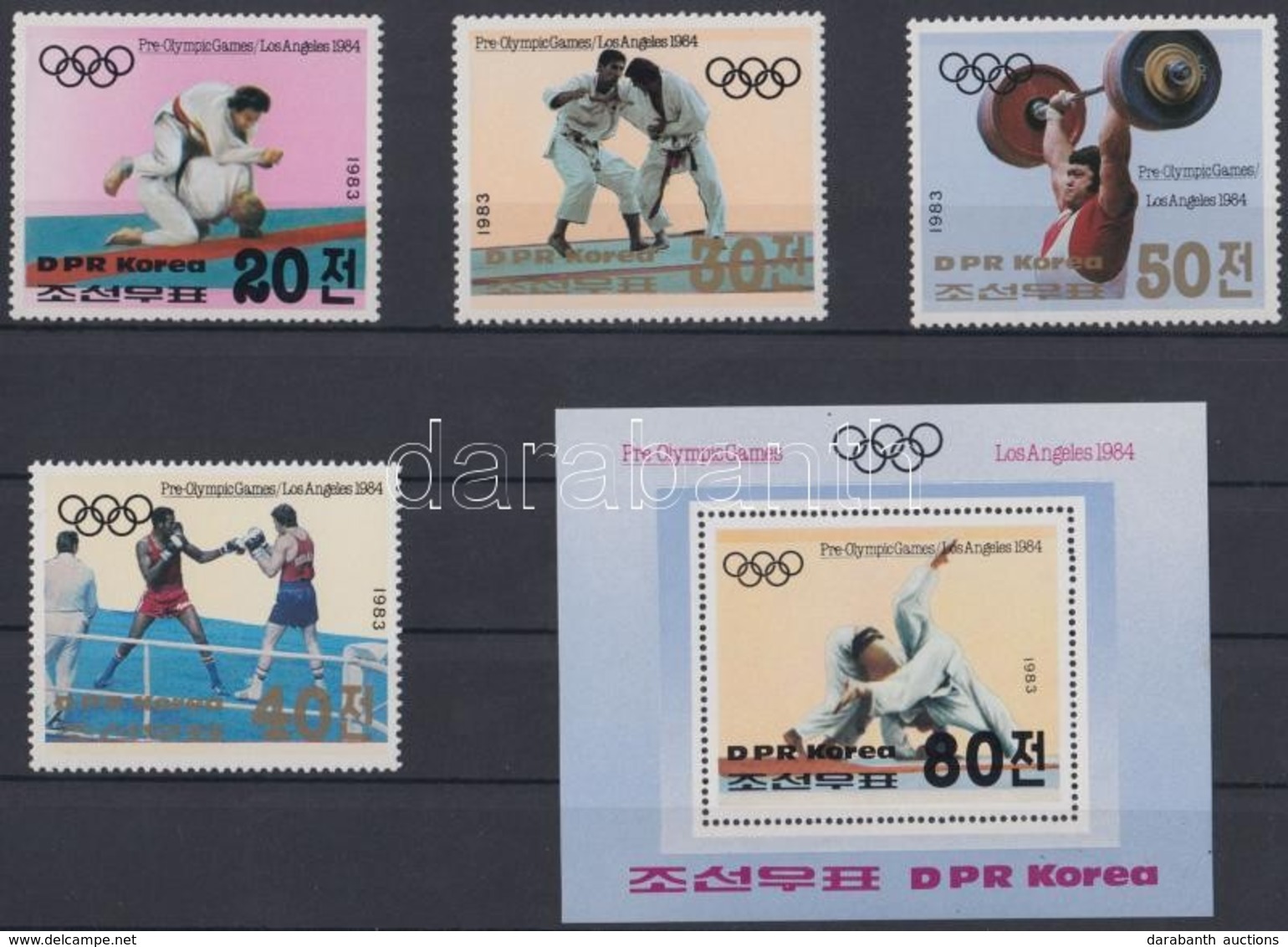 ** 1983 Nyári Olimpia, Los Angeles (II.) Sor Mi 2350-2353 + Blokkpár 142-143 - Andere & Zonder Classificatie