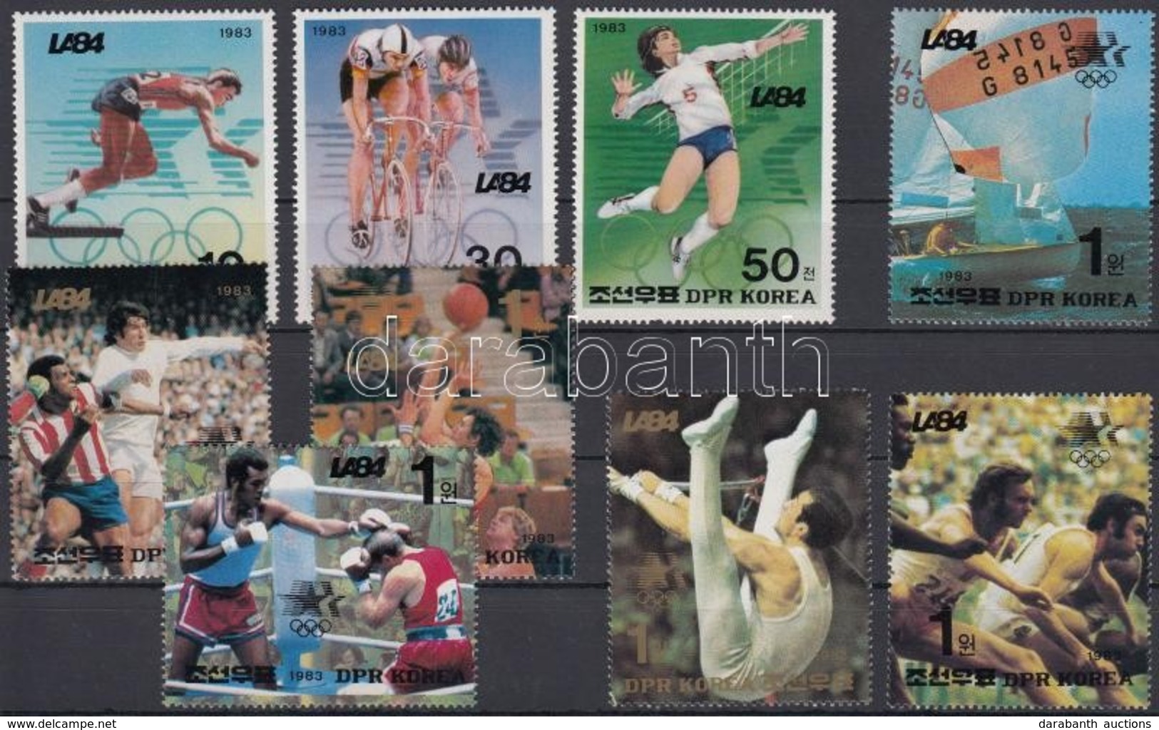 ** 1983 Nyári Olimpia, Los Angeles (III) Sor Mi 2410-2412 + De Luxe Blokksorból Kitépett Bélyegek Mi 2414-2419 - Andere & Zonder Classificatie