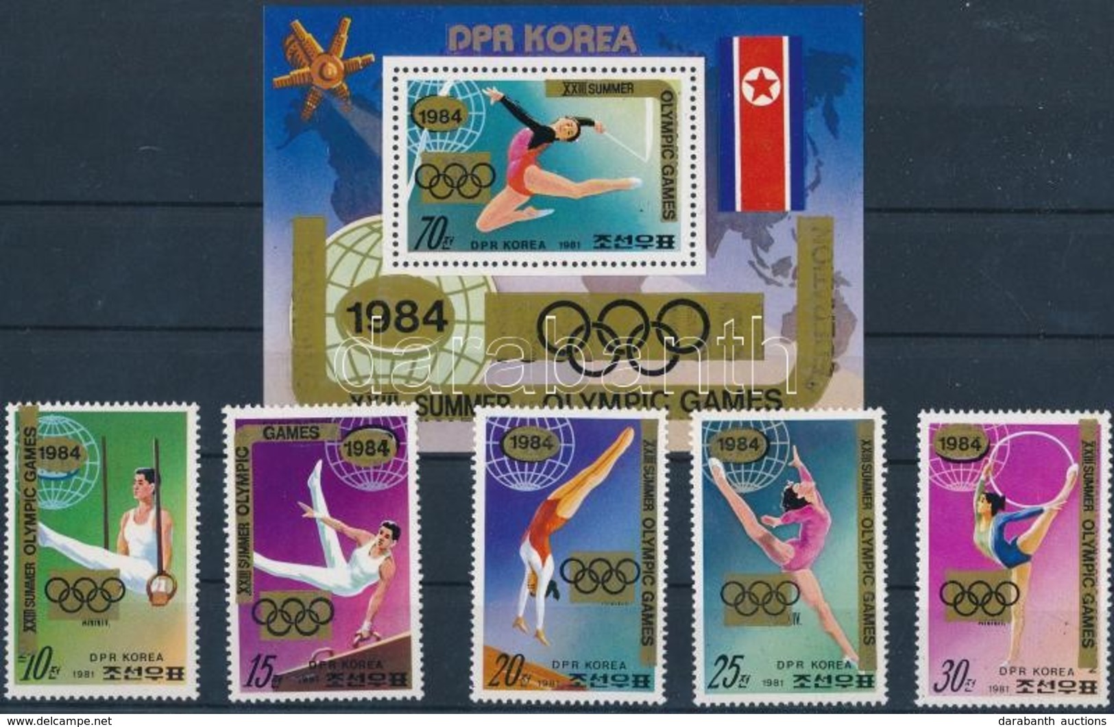 ** 1983 Nyári Olimpia, Los Angeles Sor Mi A2130-A 2134 + Blokk A 98 - Andere & Zonder Classificatie