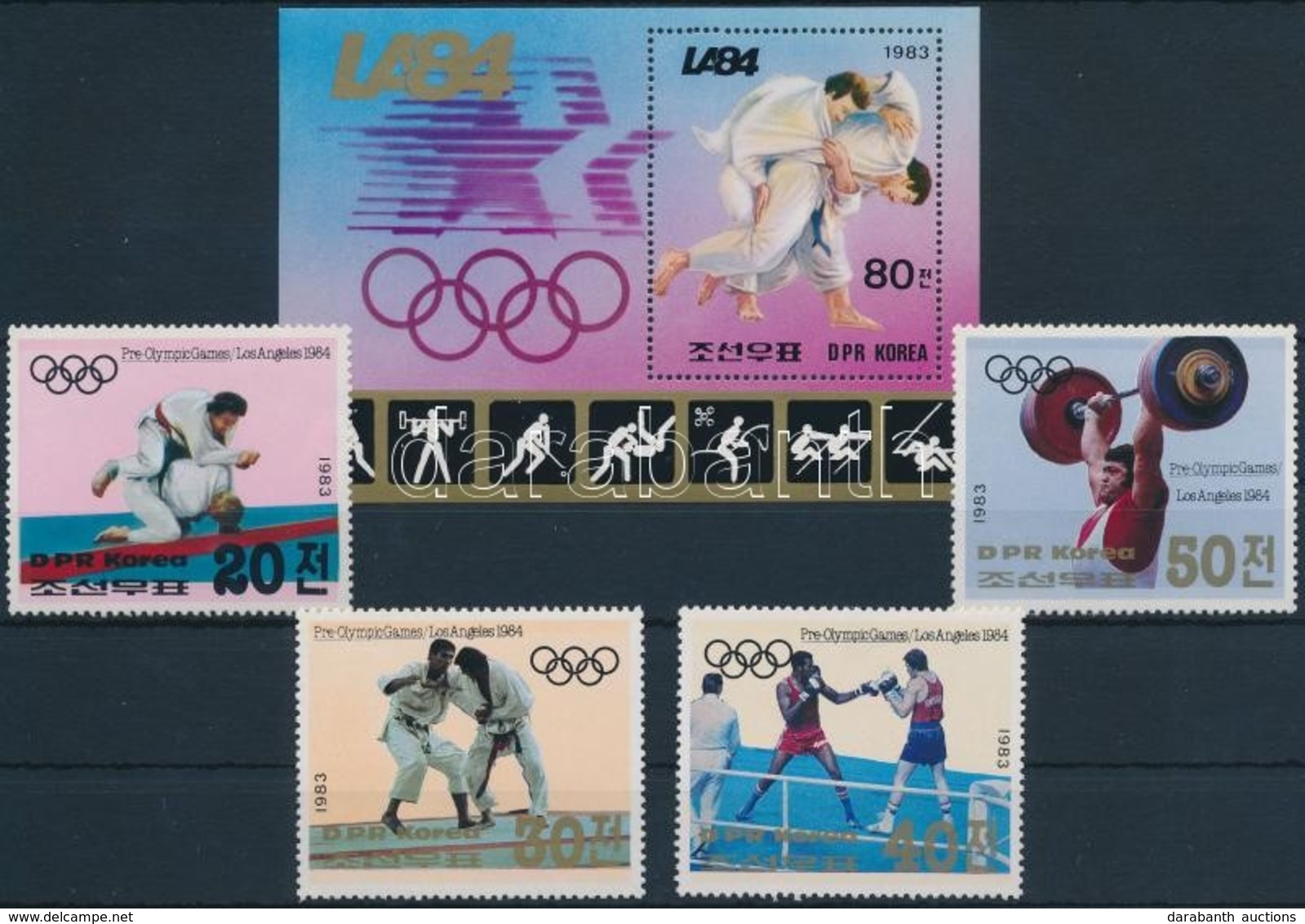 ** 1983 Nyári Olimpiai, Los Angeles Sor Mi 2350-2353 + Blokk 142, 143 - Andere & Zonder Classificatie