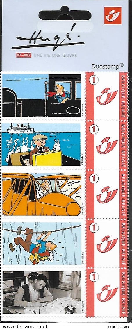 Belg. 2007 - Duostamp - Tintin (oeuvres De Hergé) Sous Blister - Altri & Non Classificati